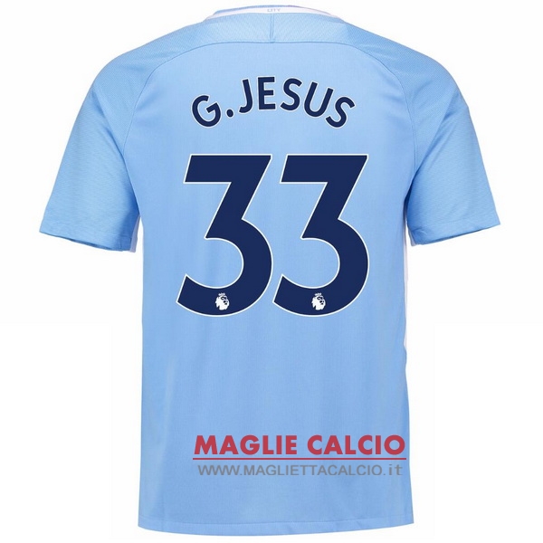 maglietta manchester city 2017-2018 g.jesus 33 prima